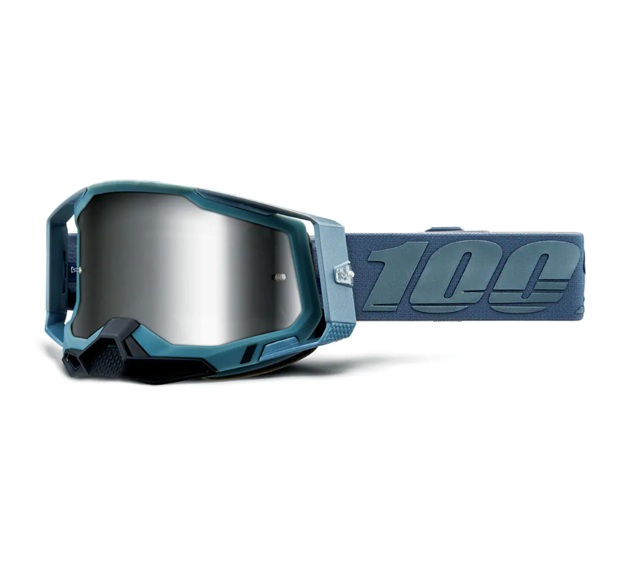 Мотокрос очила 100% RACECRAFT 2 Battleship - Mirror Silver